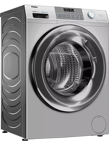 Стиральная машина Haier HW70-BP12959BSE (45,4 см / 7кг / 1200об / пар / Smart Dual Spray / Wi-Fi / Invertor / A+++ / Серебро)-1