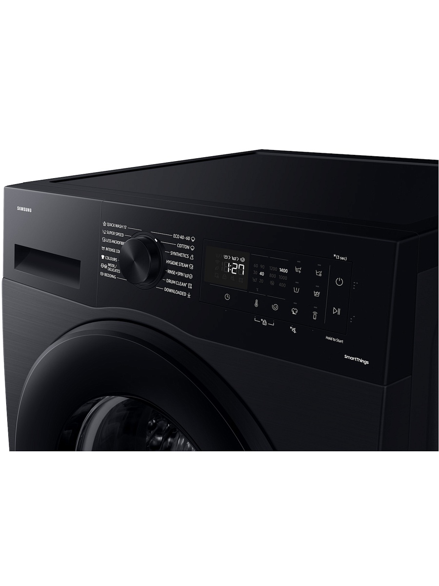 Стиральная машина Samsung WW11DG5B25AB (64см / 11кг / 1400 об / пар / EcoBubble / Digital Inverter / Чёрная)-3
