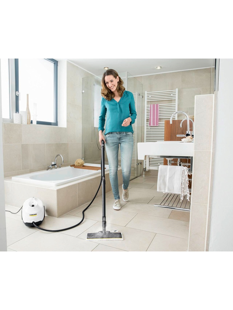 Пароочиститель Karcher SC3 EasyFix Белый (напольный/ 1900 Вт/ бак - 1000 мл, 40 г/мин/ 3.5 Бар)