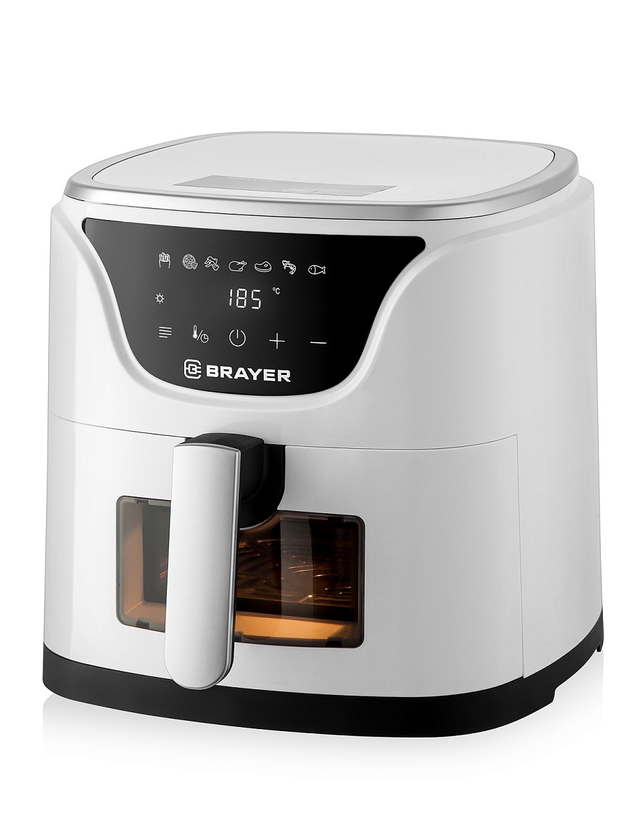 Аэрогриль Brayer BR2036WH (1500 Вт, 5 л, упр. - сенсорное, программ - 7, таймер на - 60 мин)