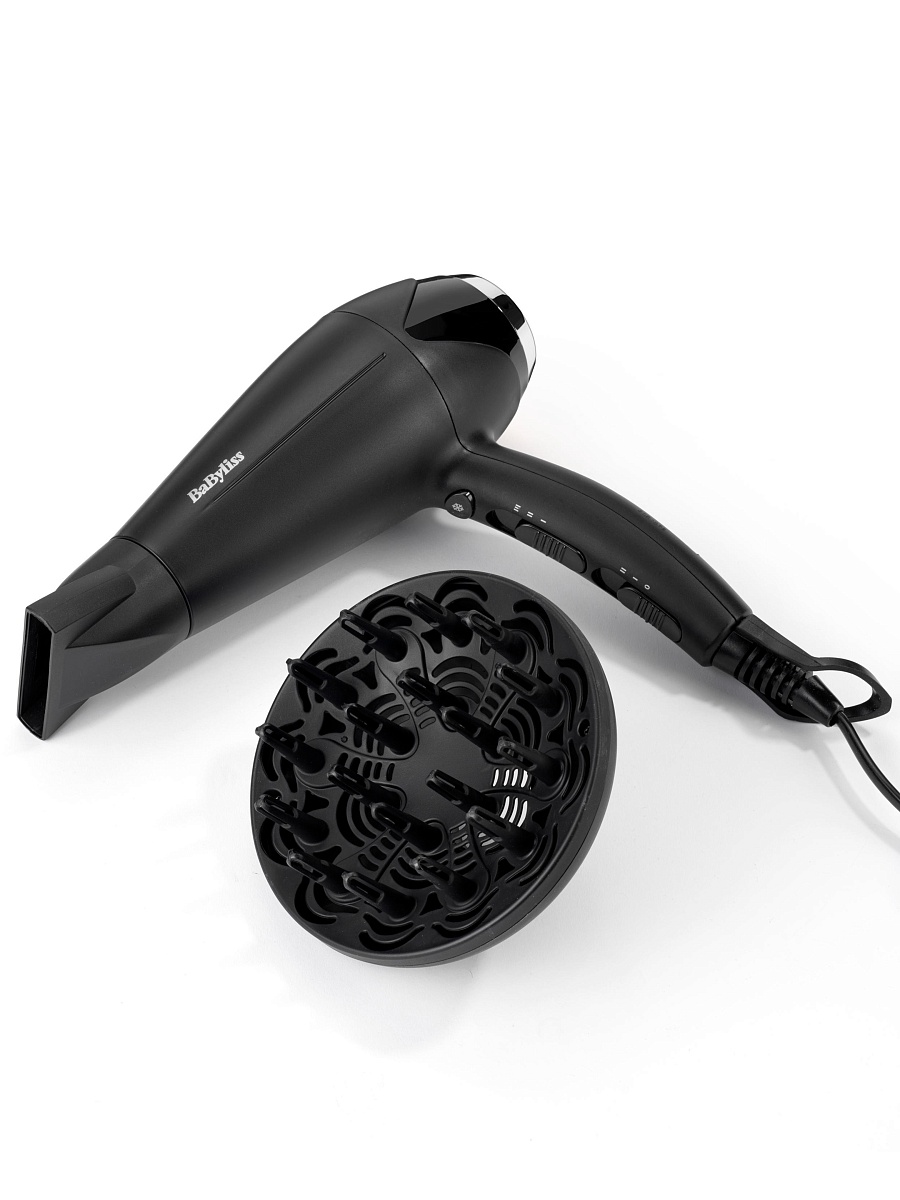 Фен BaByliss D572DE (2200 Вт / 3 режима / холодный воздух / шнур - 1,95 м / диффузор)