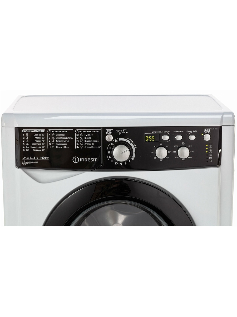 Стиральная машина Indesit EWUD 4105 BK CIS (32,3 см / 4кг / 1000об / Extra Wash / A)