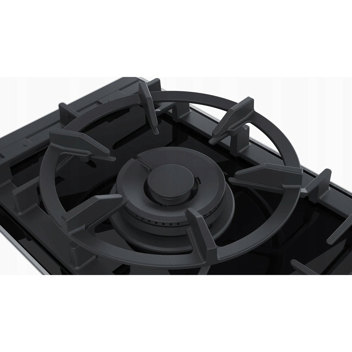 Поверхность газовая Bosch PRA3A6B70 (Serie8 / Domino / черный / стеклокерамика / чугун / WOK / FlameSelect / 1 конфорка)