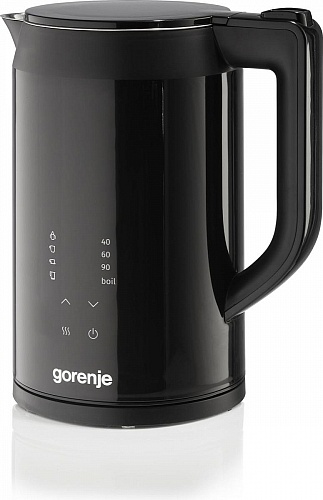Чайник Gorenje K17DWDII  (2200 Вт / 1.7 л / металл/пластик / чёрный / контроль температуры)-0
