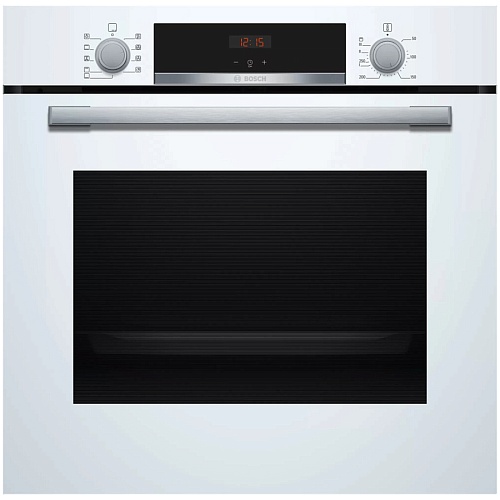 Духовой шкаф Bosch HBA534BW0 (Serie4 / 71 л / до 275 °C / Белое стекло / Гриль / съемные направляющие / EcoClean (задняя стенка) / A)-2