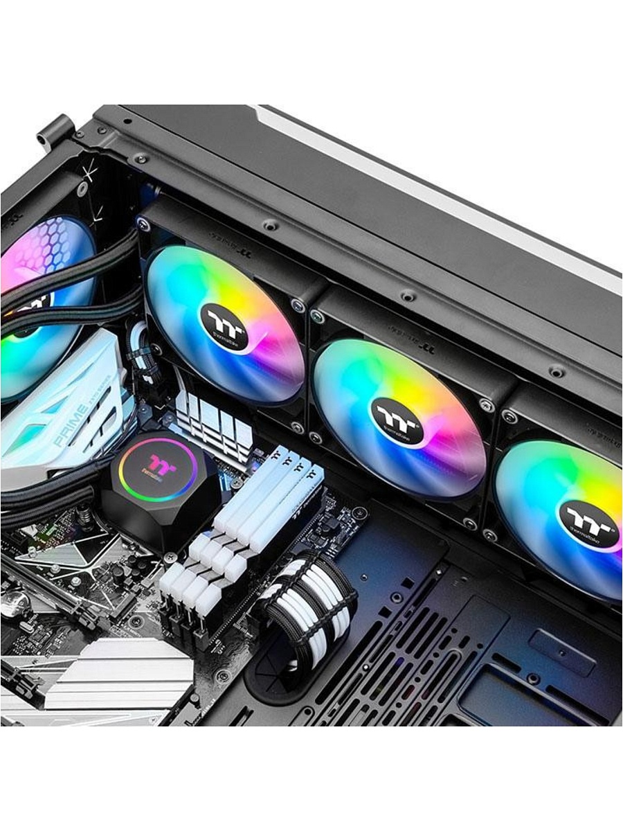 Водяное охлаждение Thermaltake TH420 ARGB Sync AIO Liquid Cooler для Intel LGA 1700/115x/775  AMD FMx/AMx (CL-W367-PL14SW-A)