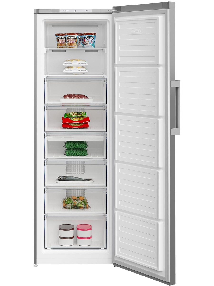Морозильная камера Beko B1RFNK312S (Объем - 312 л / Высота - 185 см / А+ / Серебристый / NoFrost)