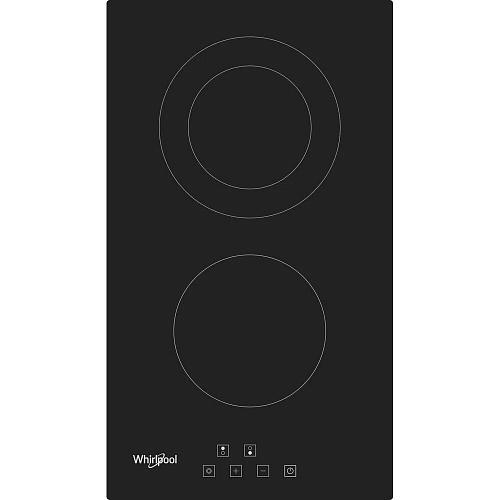 Поверхность электрическая Whirlpool WRD 6030 B (Черная / стеклокерамика / 2 конфорки / 2,9 кВт)