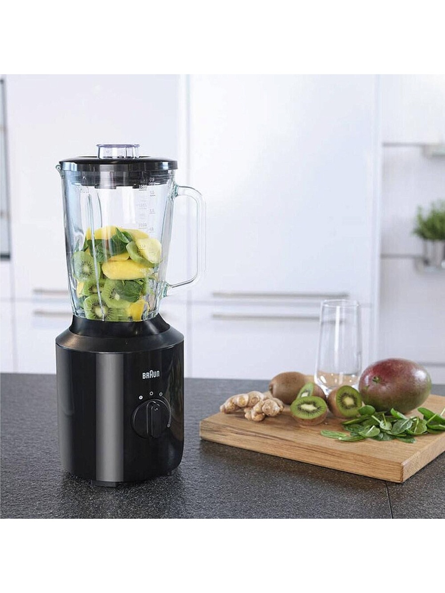 Блендер стационарный Braun JB3100BK (800 Вт/ плавная регулировка скорости/ 1500 мл/ кувшин / материал чаши - пластик)