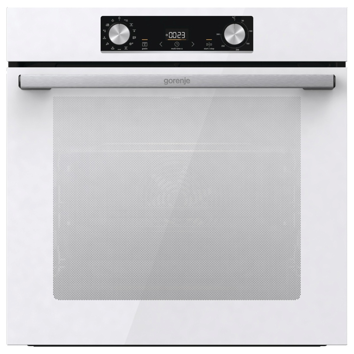 Духовой шкаф Gorenje BOS6737E09WG (Essential / Белый / SilverMatte / IconLED / GentleBake / AquaClean / телескоп)-0