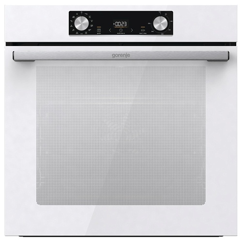 Духовой шкаф Gorenje BOS6737E09WG (Essential / Белый / SilverMatte / IconLED / GentleBake / AquaClean / телескоп)-1