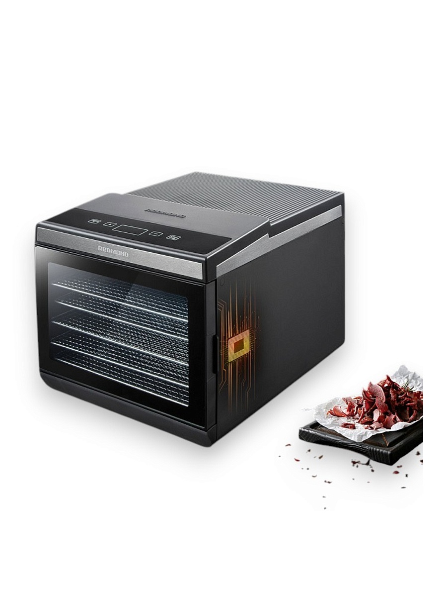 Сушилка для овощей и фруктов Redmond FD1105 (500 Вт, 35-70°C, 6 секций, регулировка температуры, дисплей, таймер)-4