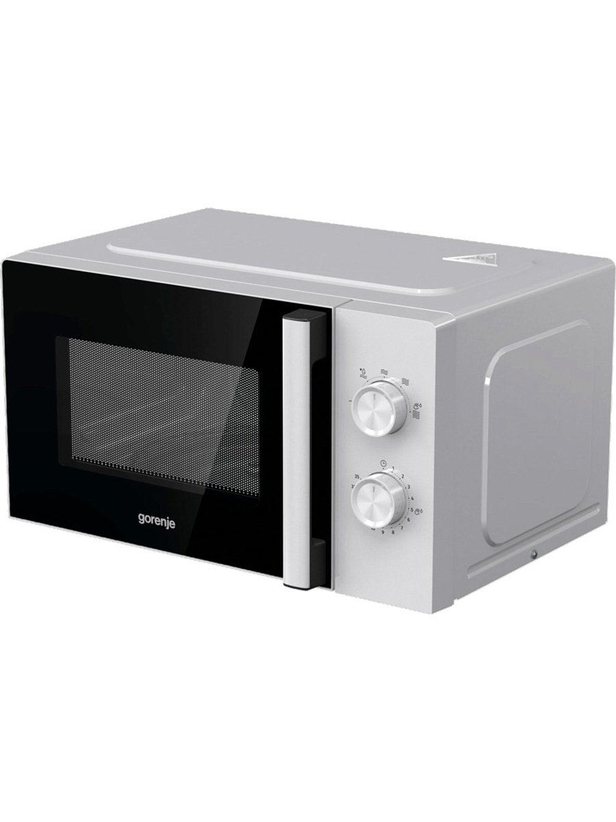 Микроволновая печь Gorenje MO20E1WH (Essential / 20 л, 800 Вт, переключатели поворотный механизм, белый/черный)-1