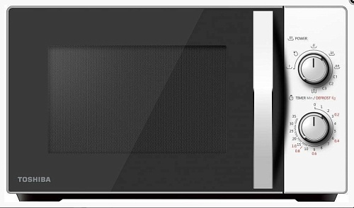 Микроволновая печь Toshiba MWP-MG20P WH (20 л, 800 Вт, переключатели поворотный механизм, белый)-0