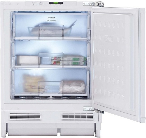 Морозильная камера встраиваемая Beko BU1200HCA (Объем - 96 л / Высота - 82 см / Жесткое крепление фасадов / A / Белый / Статическая система)