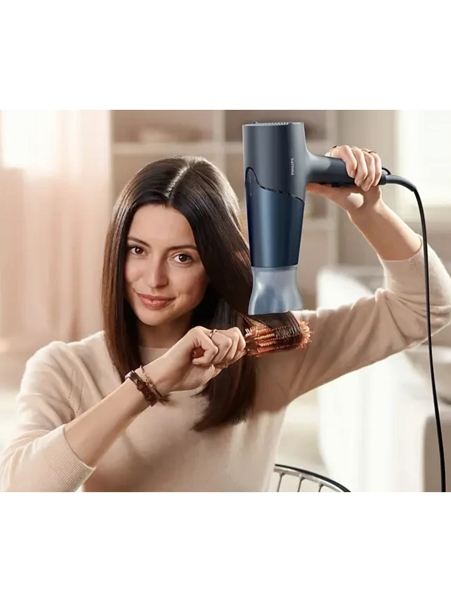Фен Philips BHD512/00 (полноразмерный / 2300 Вт / 3 режима / холодный воздух / генератор ионов/ шнур - 1,8 м / диффузор)