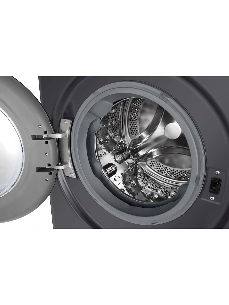 Стиральная машина LG F2WR508S2M (47.5см / 8кг / 1200об / пар / добавление белья / AI DD ™ / Smart Diagnosis / Inverter Direct Drive / A+++ / Чёрная)-3