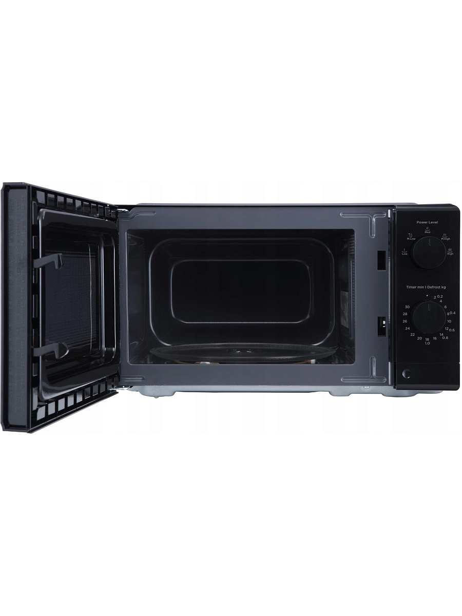 Микроволновая печь Midea MD-MP012LW-BK (19 л, 700 Вт, переключатели поворотный механизм, чёрный)-1