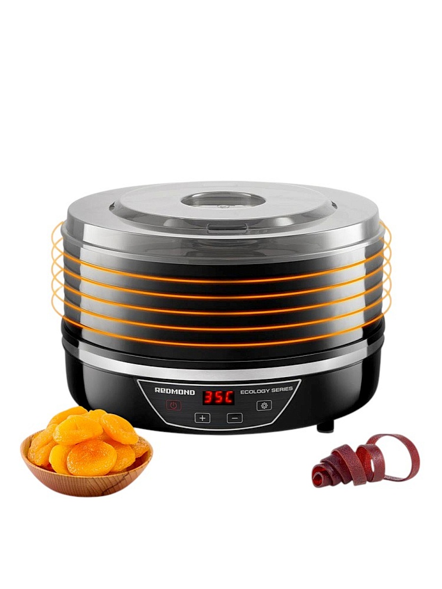Сушилка для овощей и фруктов Редмонд FD1102 (500 Вт, 35-70°C, 5 секций, регулировка температуры, дисплей, таймер)-2