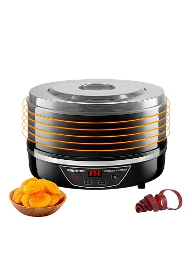 Сушилка для овощей и фруктов Редмонд FD1102 (500 Вт, 35-70°C, 5 секций, регулировка температуры, дисплей, таймер)-3