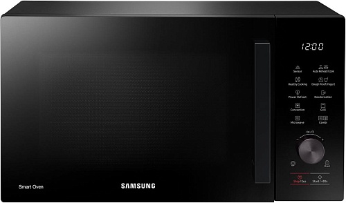 Микроволновая печь Samsung MC28A5127AK (28 л, 900 Вт, переключатели кнопки и поворотный механизм, гриль 1500 Вт, конвекция 2100 Вт, дисплей, чёрный)