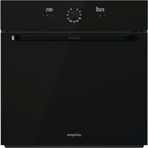 Духовой шкаф Gorenje BO76SYB (Simplicity / черный / AquaClean+катализ / телескоп / AdaptBake / PerfectGrill / HomeMADE / GentleClose / CompactDoor)-1