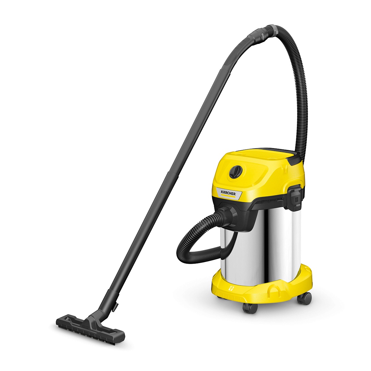 Пылесос Karcher WD 3 S V-19/4/20 1.628-141.0 (1000 Вт, мусоросборник 19 л, желтый/нерж.сталь)