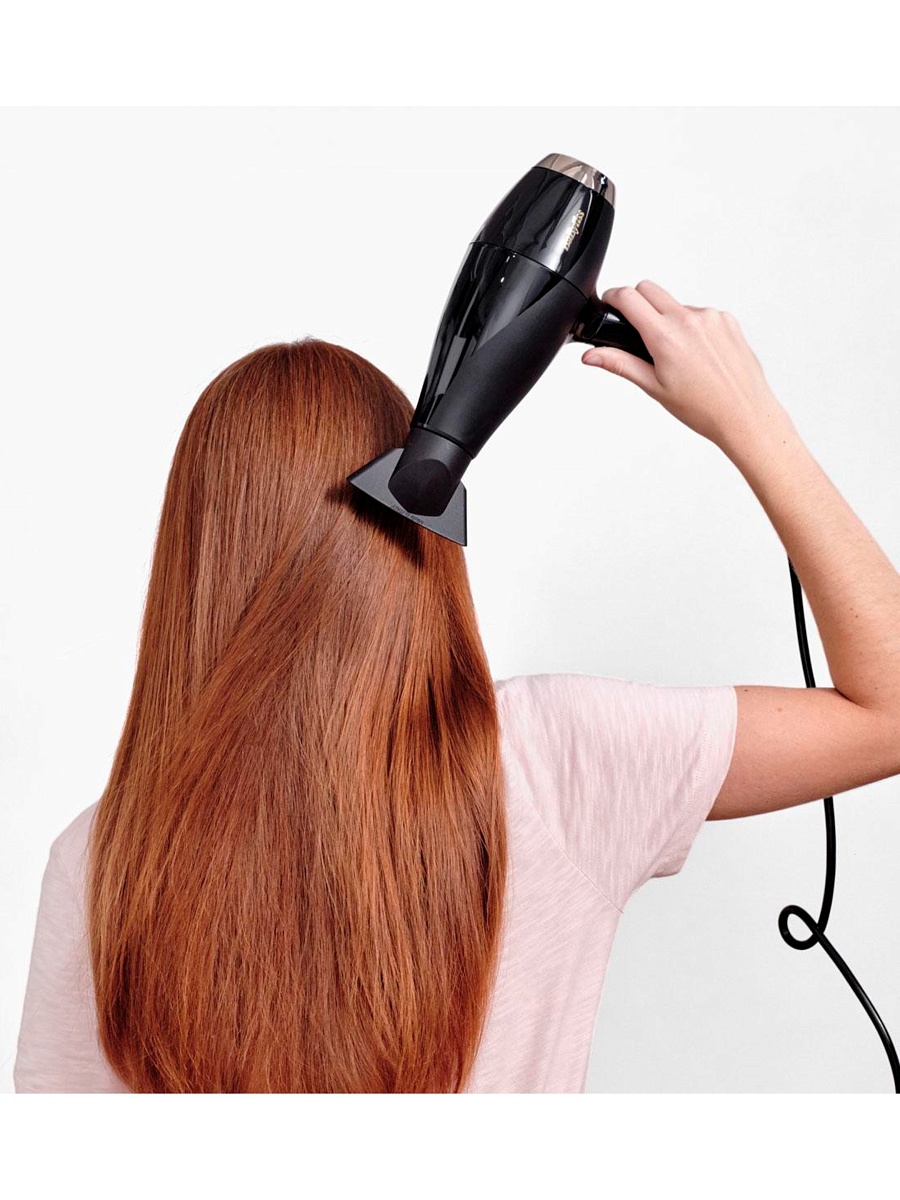 Фен BaByliss 6714E (полноразмерный / 2300 Вт / 2 режима / холодный воздух / генератор ионов / шнур - 2,8 м / AC-мотор)