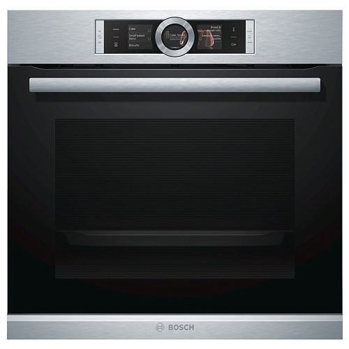 Духовой шкаф Bosch HBG6764S1 (Serie8 / нерж / Pyrolysis / TFT-дисплей / SoftClose / 4D-HotAir)-6