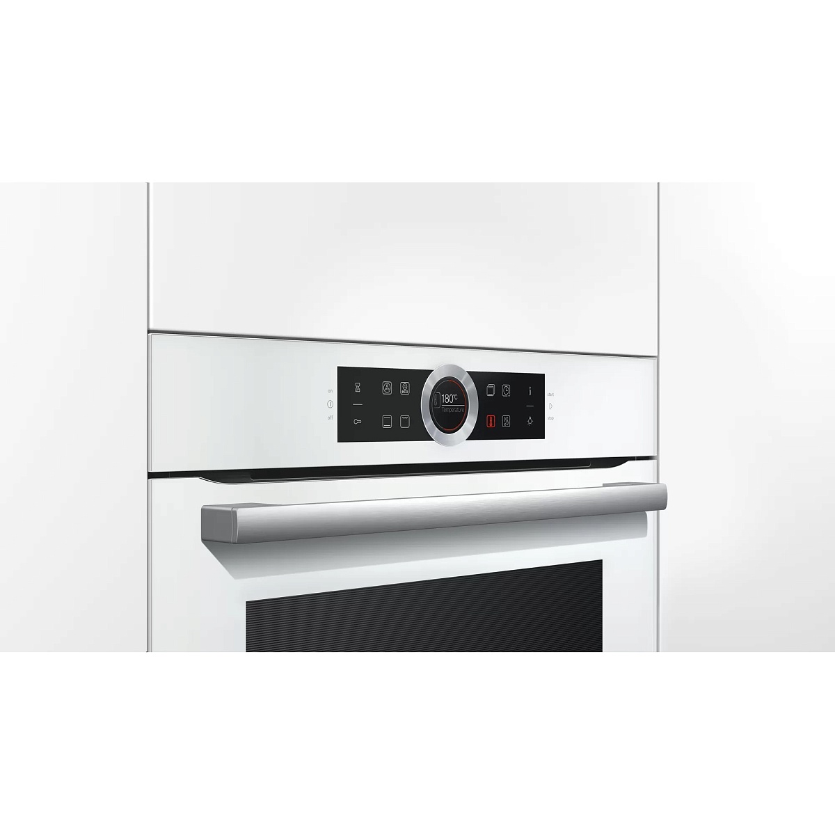 Духовой шкаф Bosch HBG634BW1 (Serie8 / белый / EcoClean Direct / TFT-дисплей / SoftMove / 4D-HotAir)