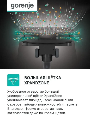 Пылесос Gorenje VC2101GALWCY (2100/300Вт, контейнер 3,3л, белый)-2