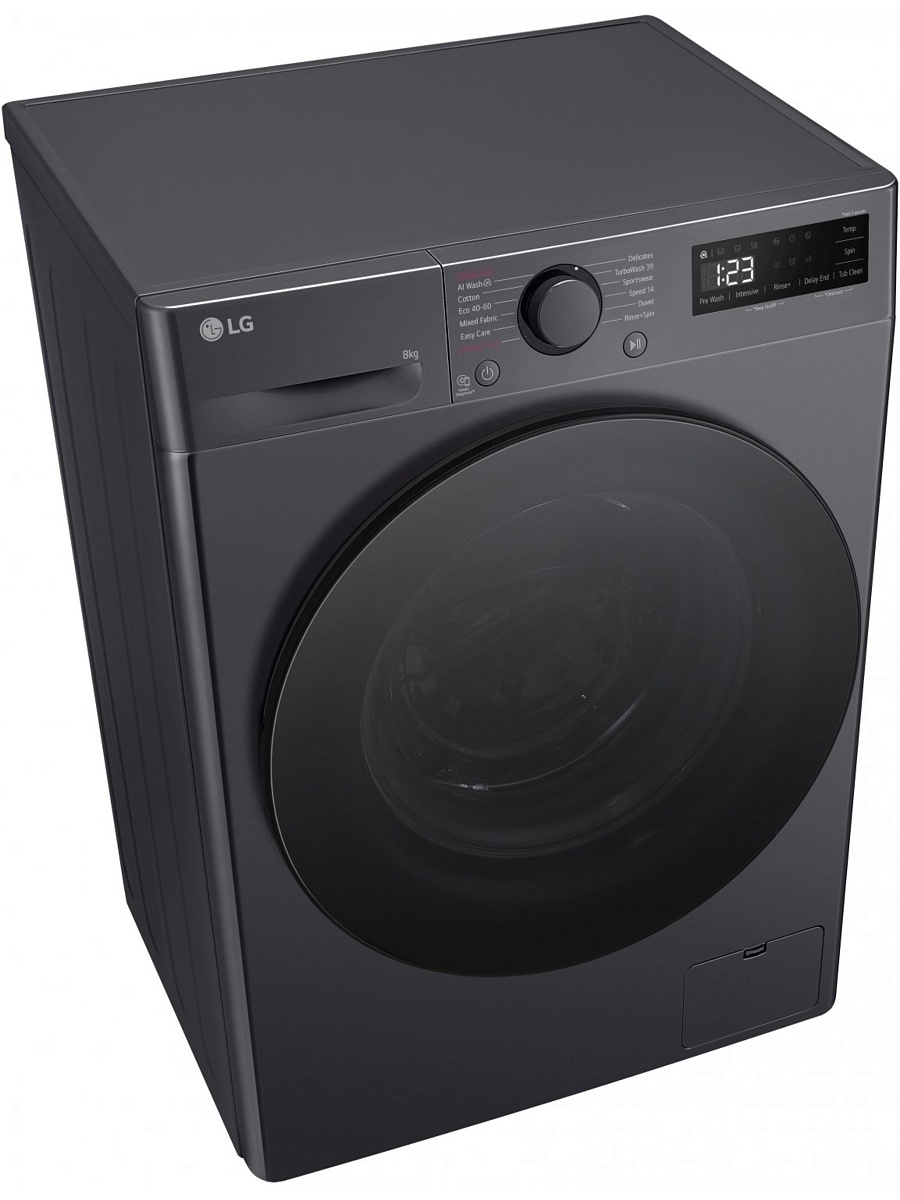 Стиральная машина LG F2WR508S2M (47.5см / 8кг / 1200об / пар / добавление белья / AI DD ™ / Smart Diagnosis / Inverter Direct Drive / A+++ / Чёрная)-9