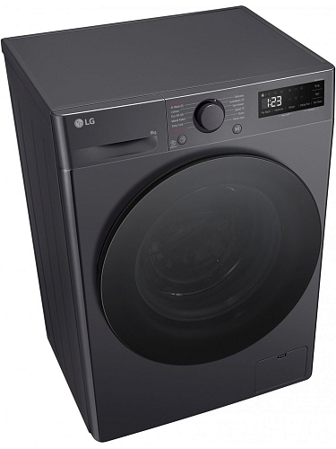 Стиральная машина LG F2WR508S2M (47.5см / 8кг / 1200об / пар / добавление белья / AI DD ™ / Smart Diagnosis / Inverter Direct Drive / A+++ / Чёрная)-10