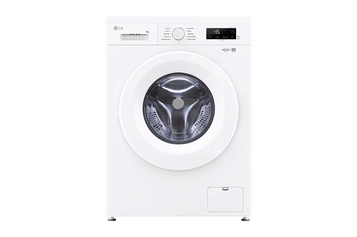 Стиральная машина LG F2Y1HS3W (44см / 7кг / 1200об / пар / NFC / Tub Clean / Inverter Direct Drive / A)