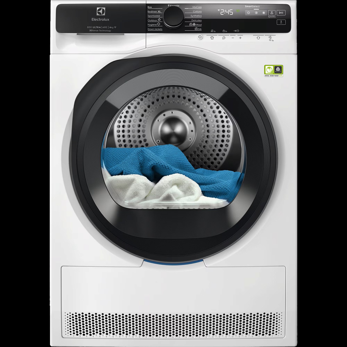 Сушильная машина с тепловым насосом Electrolux EW8D585UCE (UltraCare 800 / 63,8см / 8кг / 3DSense / SmartSelect / MixCare / Wi-Fi / А+++)-0