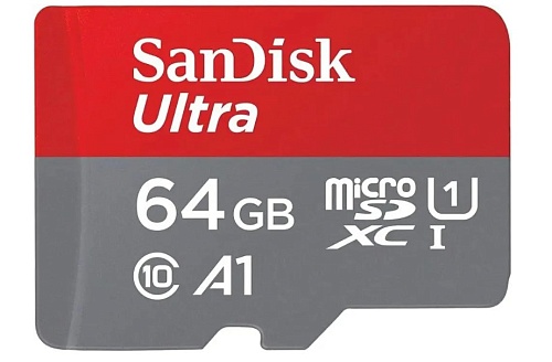 Память micro Secure Digital Card  64Gb class10 SanDisk 140MB/s Ultra UHS-I U3 [SDSQUAB-064G-GN6MN]