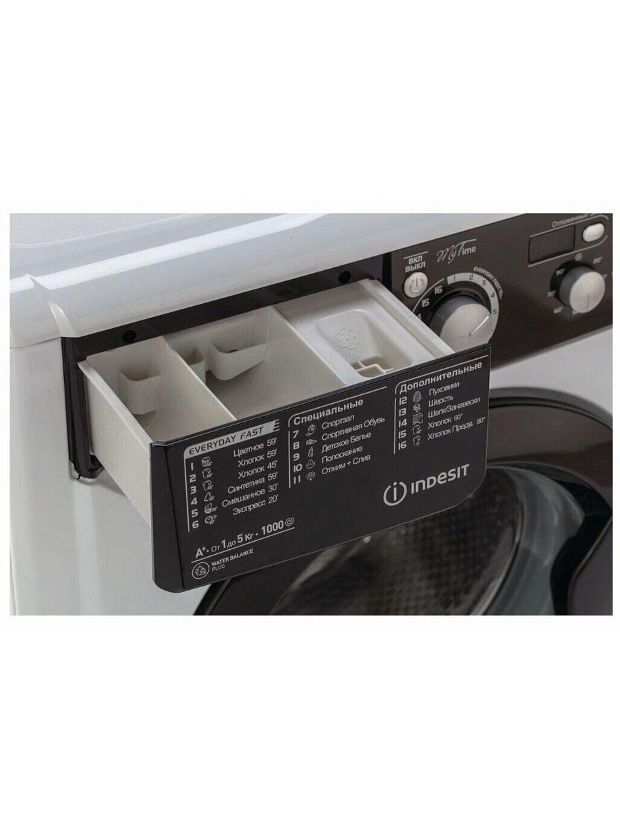 Стиральная машина Indesit EWUD 4105 BK CIS (32,3 см / 4кг / 1000об / Extra Wash / A)