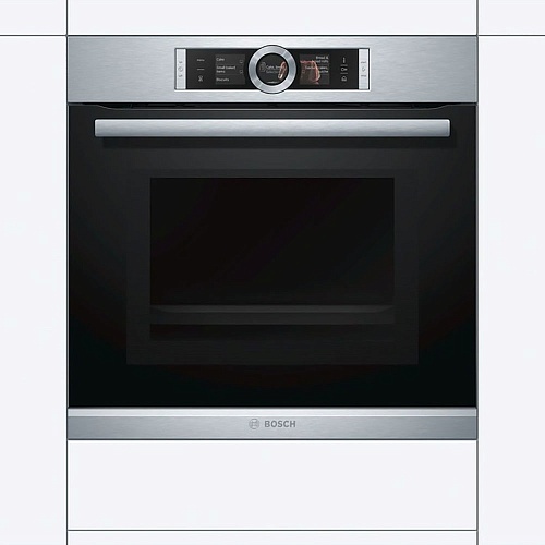 Духовой шкаф Bosch HBG6764S1 (Serie8 / нерж / Pyrolysis / TFT-дисплей / SoftClose / 4D-HotAir)-3