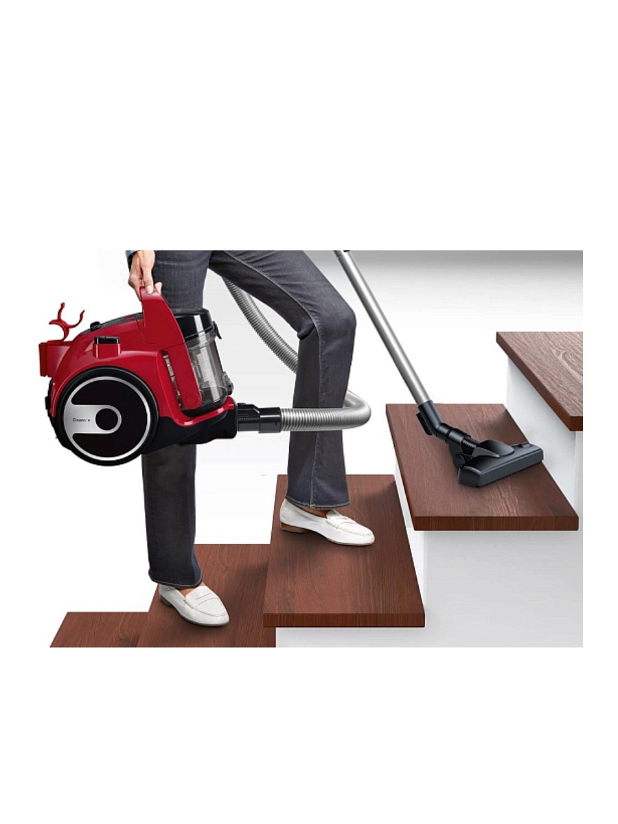 Пылесос Bosch Serie 2 BGC05AAA2 (700 Вт, контейнер 1,5 л, красный/чёрный)-3