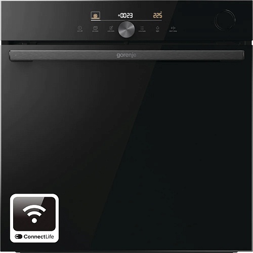 Духовой шкаф с добавлением пара Gorenje BPSA6747DGWI (G600 / 77 л / до 300 °C / Чёрный, стекло / Пиролиз / Термозонд / Wi-Fi / телескоп. напр.(x2) /A+