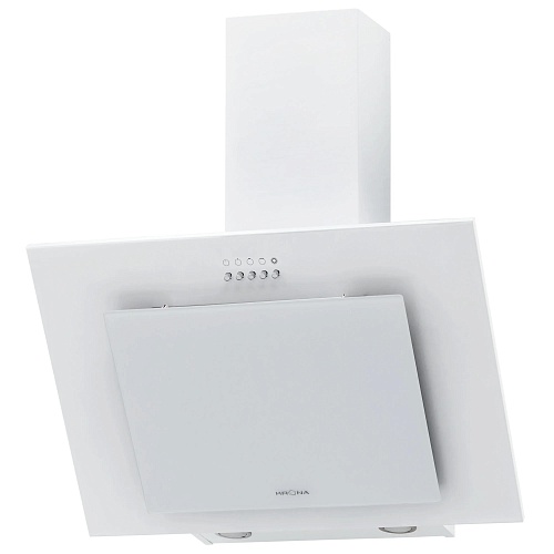 Вытяжка наклонная KRONA VIERKANT 600 WHITE PB (890 м³/ч / 125 Вт / LED освещение 2x3 Вт / ширина - 59.7 см / белый металл/стекло)-0