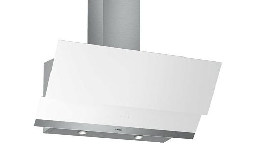 Вытяжка наклонная Bosch DWK095G20R (Serie 4 / 580 м³/ч / 210 Вт / TouchControl / LED освещение 2 x 3 Вт / ширина - 90 см / Белая)-0