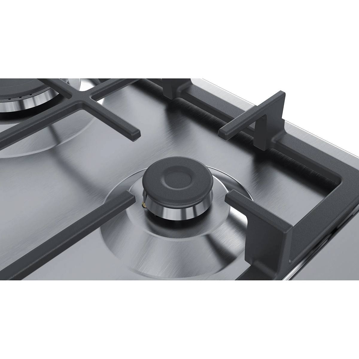 Поверхность газовая Bosch PGH6B5B90 (Serie4 / нерж / чугун / WOK)