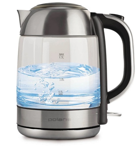 Чайник Polaris PWK 1791CGL (2200 Вт / 1,7 л / стекло / металл)-0
