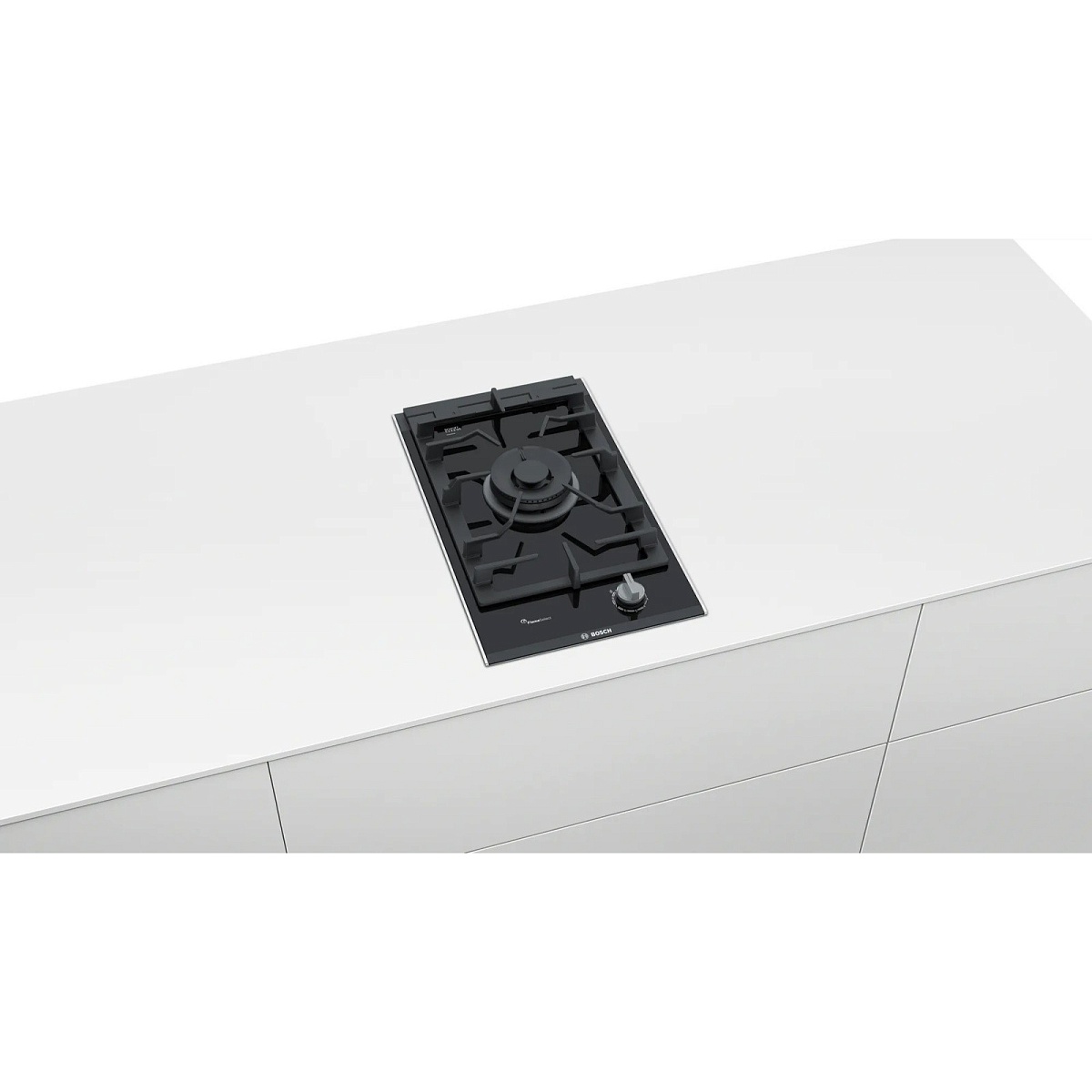 Поверхность газовая Bosch PRA3A6B70 (Serie8 / Domino / черный / стеклокерамика / чугун / WOK / FlameSelect / 1 конфорка)