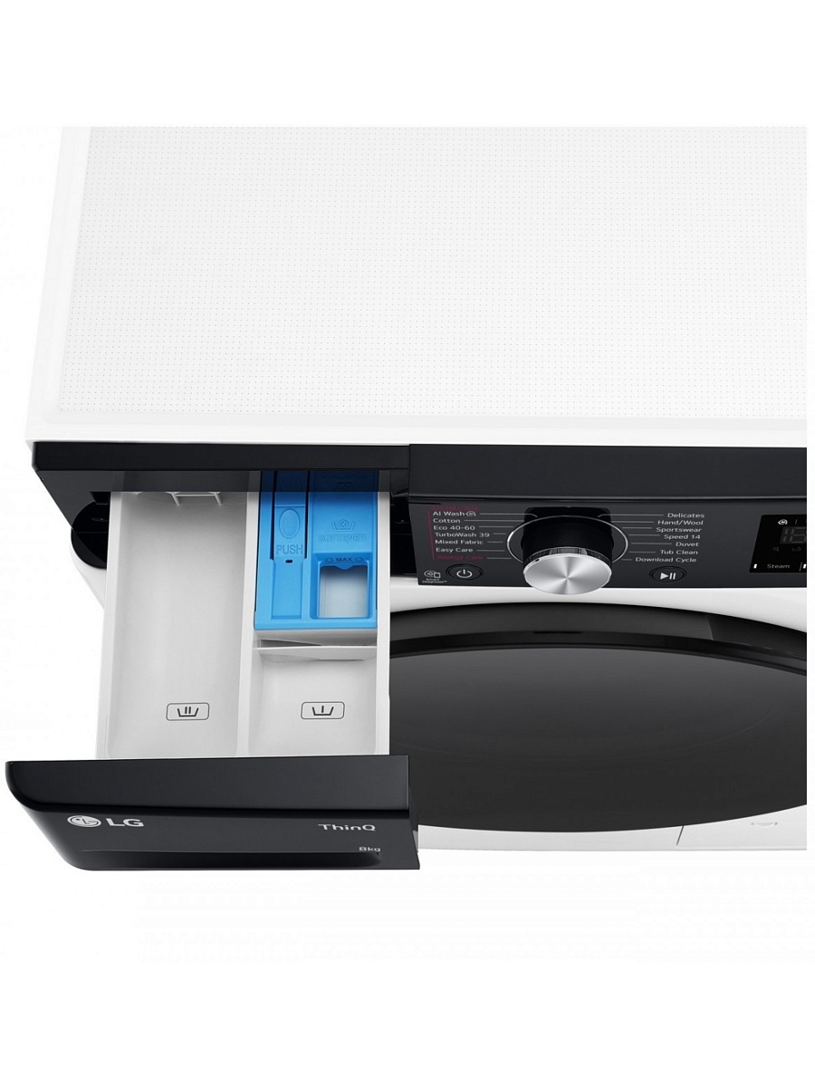 Стиральная машина LG F2WR708S2H (47.5см / 8кг / 1200об / пар / добавление белья / AI DD ™ / TurboWash™ 360˚ / Wi-Fi / Inverter Direct Drive / A+++)-4