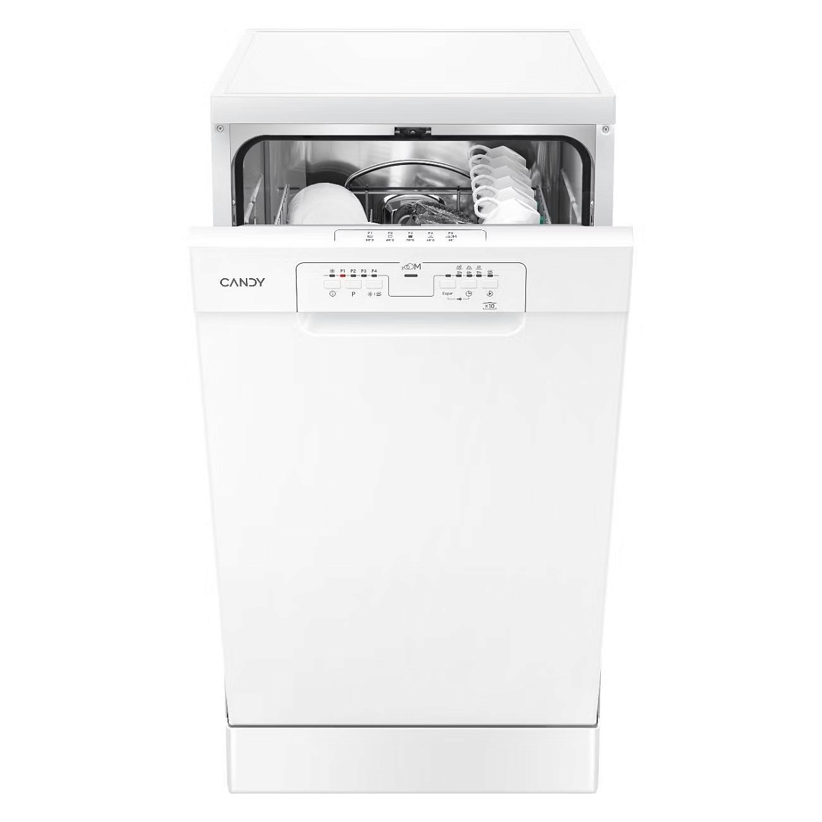 Машина посудомоечная отдельностоящая 45 см Candy CDPH 2L1049W-08 (10 комплектов / 2 полки / Расход воды - 9 л / Белый)