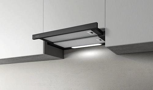 Вытяжка телескопическая Elica ELITE 14 PLUS BL/A/60 (750 м³/ч / 121 Вт / LED освещение 2x3 Вт / ширина - 59.8 см / черная)-0