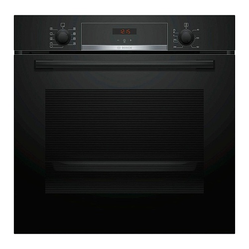 Духовой шкаф Bosch HBA534EB0 (Serie4 / 71 л / до 275 °C / Чёрное стекло / Гриль / съемные направляющие / EcoClean (задняя стенка) / A)