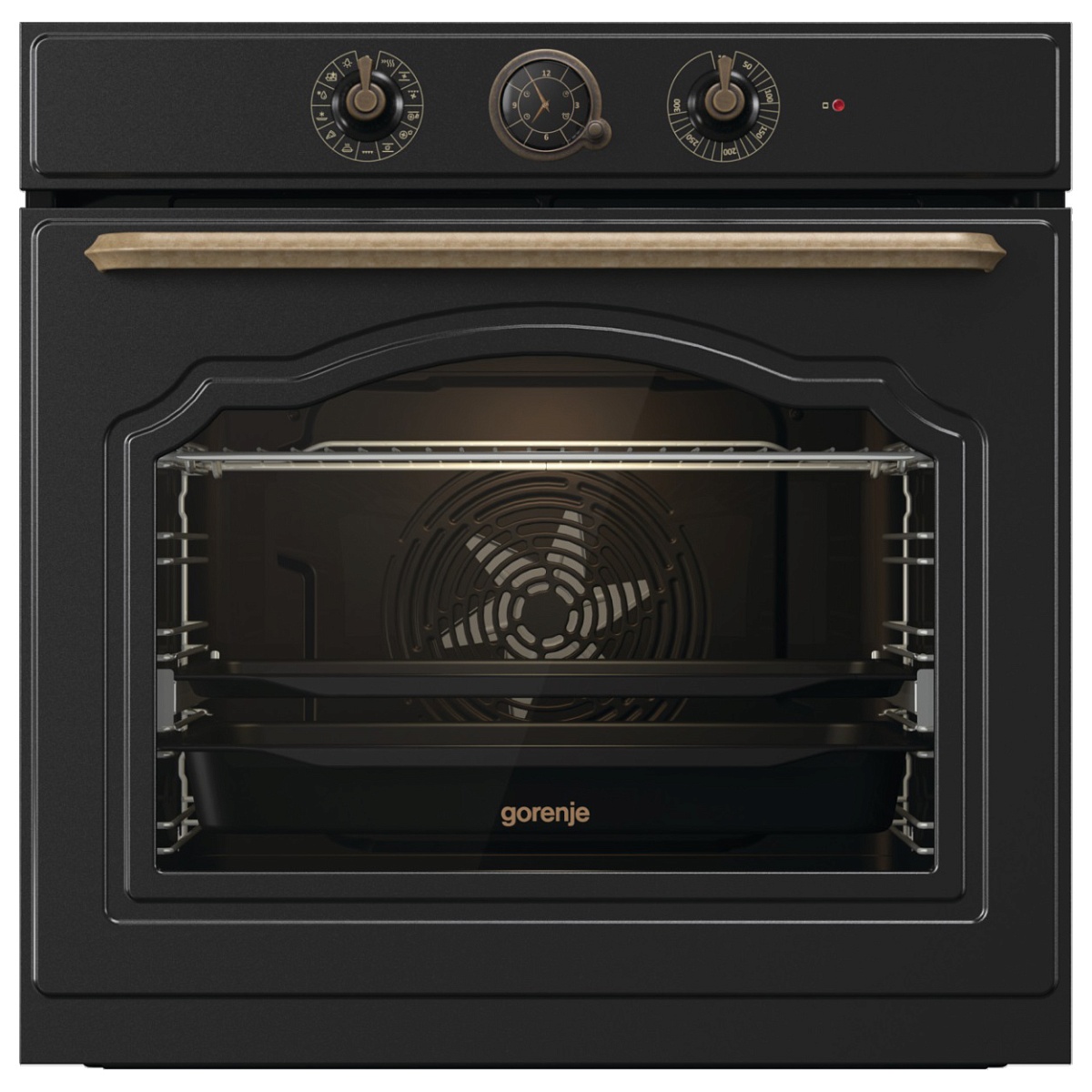 Духовой шкаф Gorenje BOS67372CLB (Classico / 77 л / до 300 °C / Чёрный, эмаль / AquaClean / PerfectGrill / телескоп. напр. (x1) / А)-1